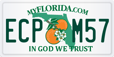FL license plate ECPM57