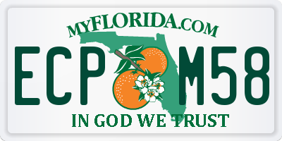 FL license plate ECPM58