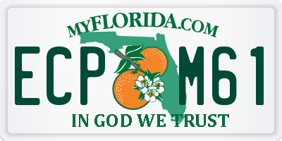 FL license plate ECPM61