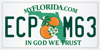 FL license plate ECPM63