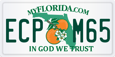 FL license plate ECPM65