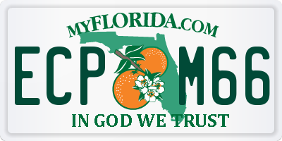FL license plate ECPM66