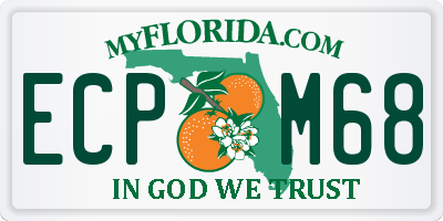 FL license plate ECPM68