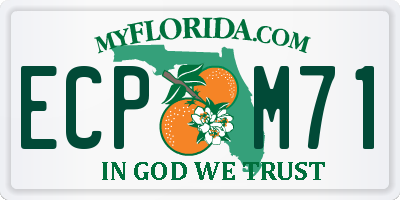 FL license plate ECPM71