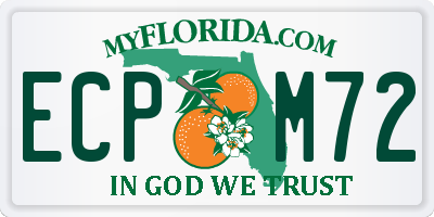 FL license plate ECPM72