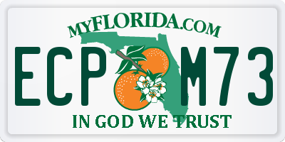 FL license plate ECPM73