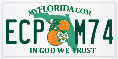 FL license plate ECPM74