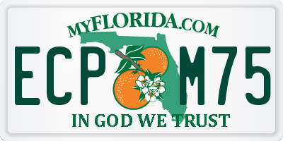 FL license plate ECPM75