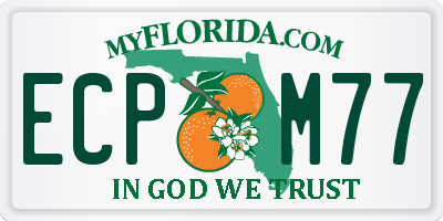 FL license plate ECPM77