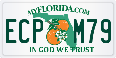 FL license plate ECPM79
