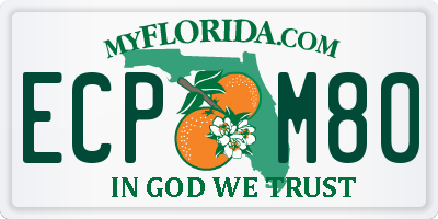 FL license plate ECPM80