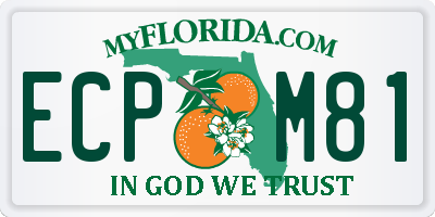 FL license plate ECPM81