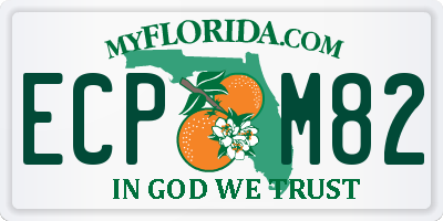 FL license plate ECPM82
