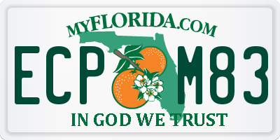 FL license plate ECPM83