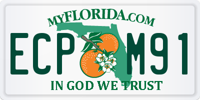 FL license plate ECPM91