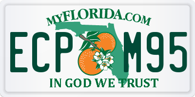 FL license plate ECPM95