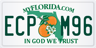 FL license plate ECPM96