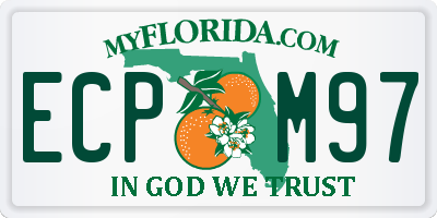 FL license plate ECPM97