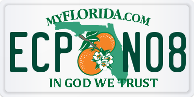 FL license plate ECPN08