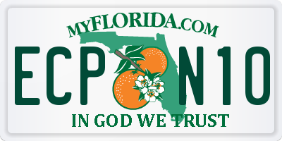 FL license plate ECPN10