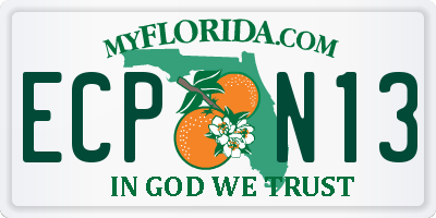 FL license plate ECPN13