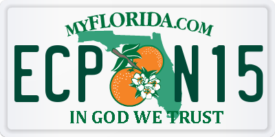 FL license plate ECPN15