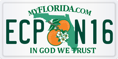 FL license plate ECPN16