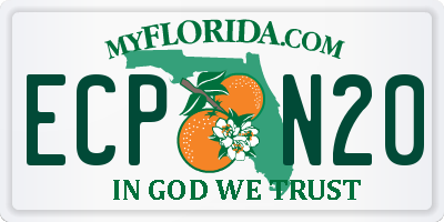 FL license plate ECPN20