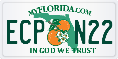 FL license plate ECPN22