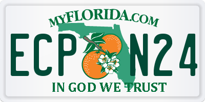 FL license plate ECPN24