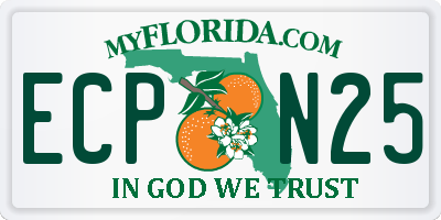 FL license plate ECPN25