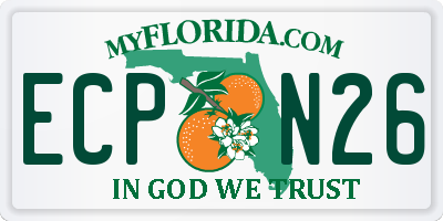 FL license plate ECPN26