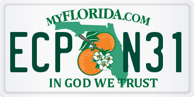 FL license plate ECPN31