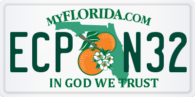 FL license plate ECPN32
