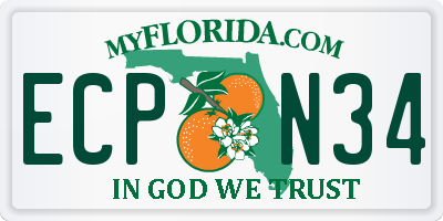 FL license plate ECPN34