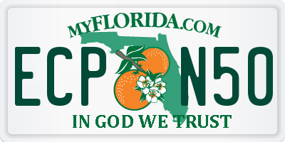 FL license plate ECPN50