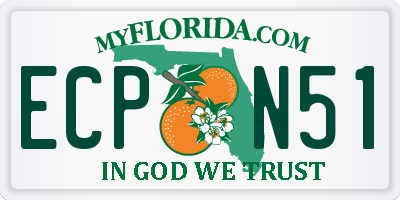 FL license plate ECPN51
