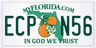 FL license plate ECPN56