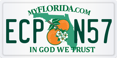 FL license plate ECPN57