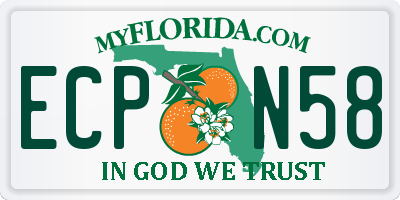 FL license plate ECPN58