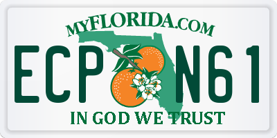 FL license plate ECPN61
