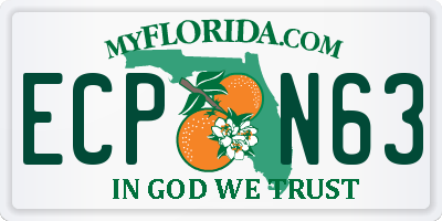 FL license plate ECPN63