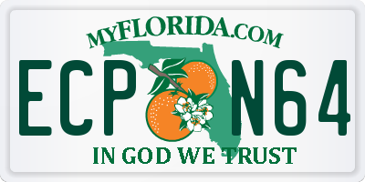 FL license plate ECPN64