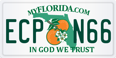 FL license plate ECPN66