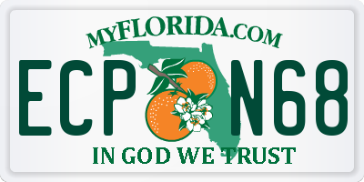 FL license plate ECPN68