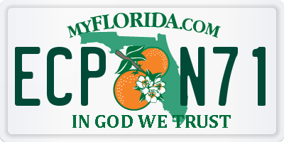 FL license plate ECPN71