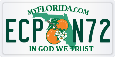 FL license plate ECPN72