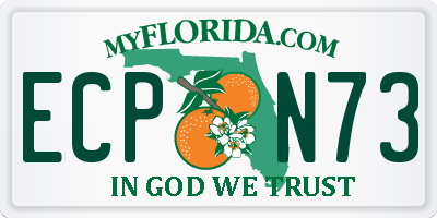 FL license plate ECPN73
