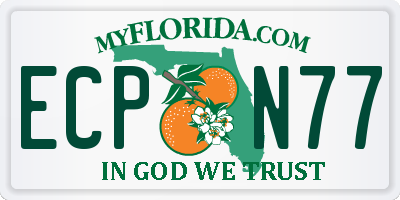 FL license plate ECPN77