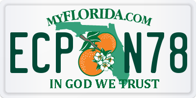 FL license plate ECPN78